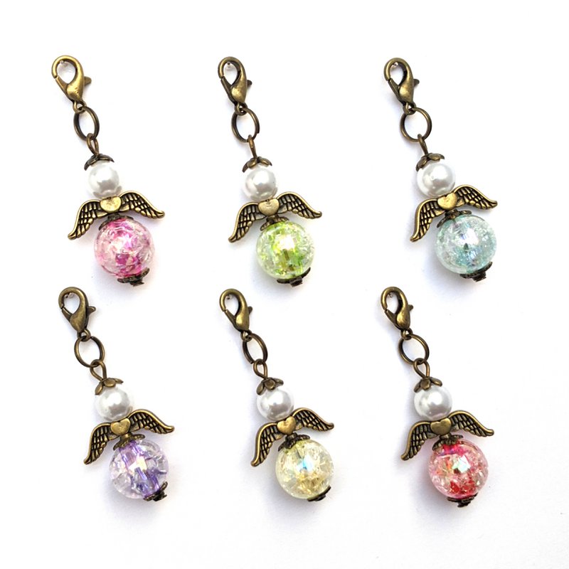 Gardien ange "ina" porte-clés, set de la série 6, couleur bronze