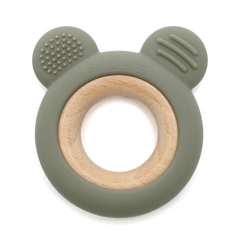Legno di orso morbido e silicone teether | SAGGIO