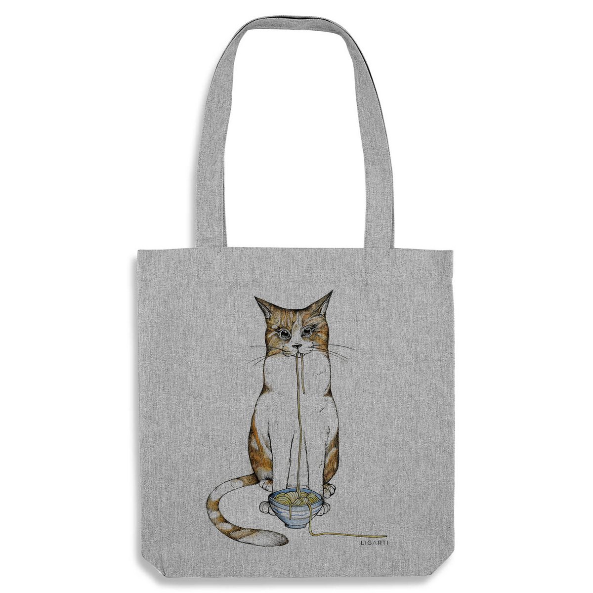 Burlap Bag - Ramen Cat