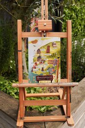 „Cycling Eleven Cities Route“ – A5-Illustrationsdruck | Kunstdruck auf 300 g/m² Tintoretto Gesso | Elf Städte festgelegt