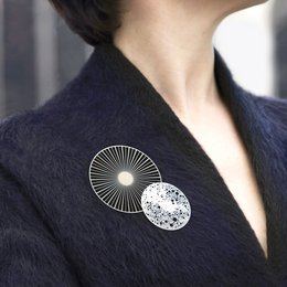 Zestaw 8 przypinek magnetycznych „Solar & Lunar” - projekt Constance Guisset