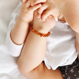 Bracciale bambino ambra - Miele
