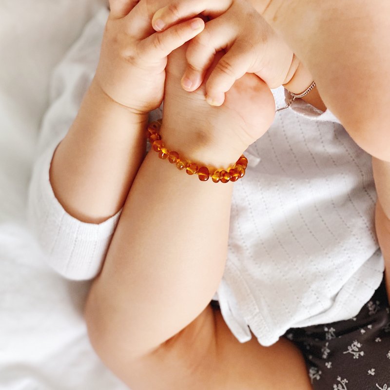 Bracciale bambino ambra - Miele