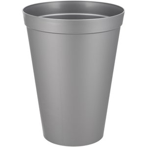 Plastic utility vase zinc height 34cm, diameter 25cm, gray