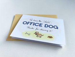 Fun office dog greeting Card