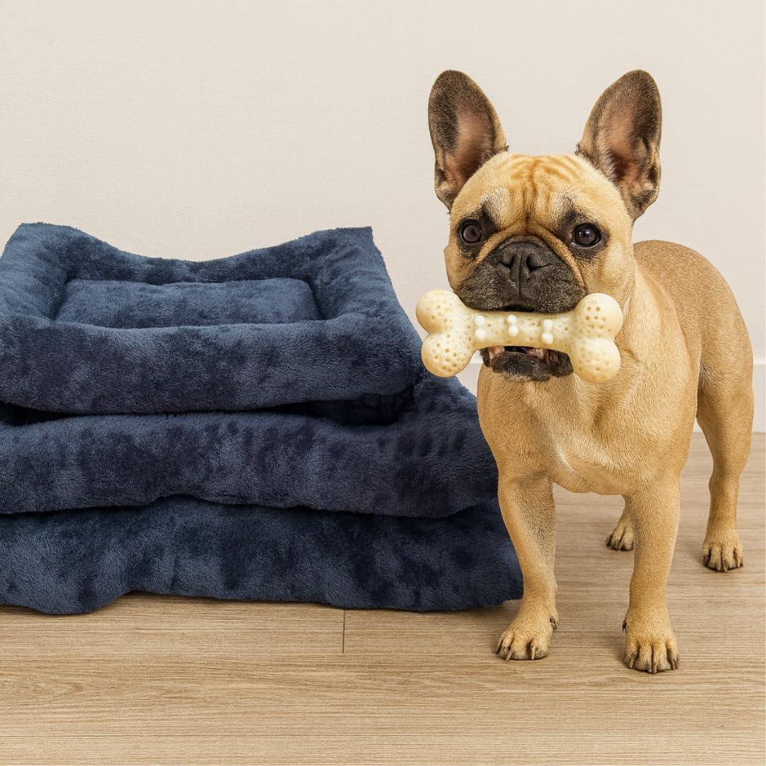 Yommy Orthopädisches Hundebett | 3 Größen (M/L/XL) | Gelenkstützende Schaumstoffmatratze | Grau, Braun, Blau und Rosa