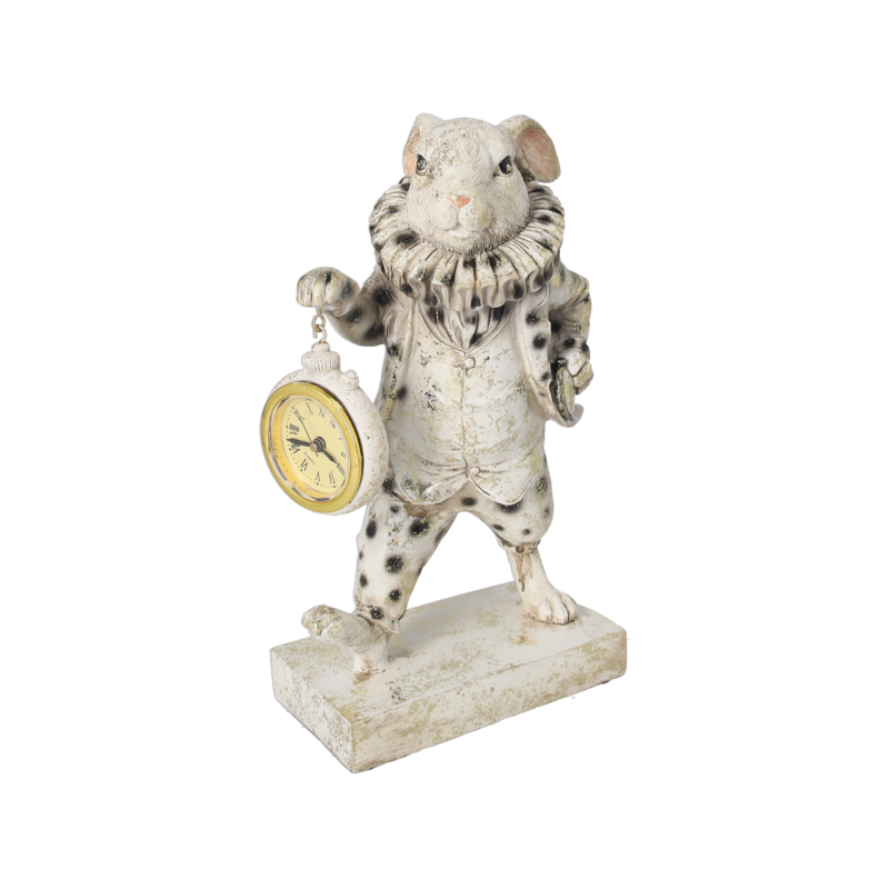 Deko-Kaninchen aus Kunstharz im Vintage-Stil, H24x14x7