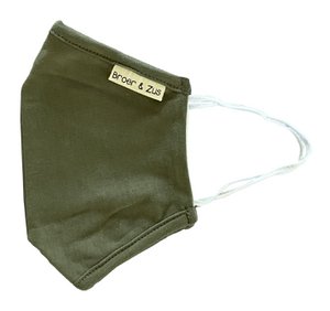 Mundmaske waschbar Bio-Baumwolle Khaki