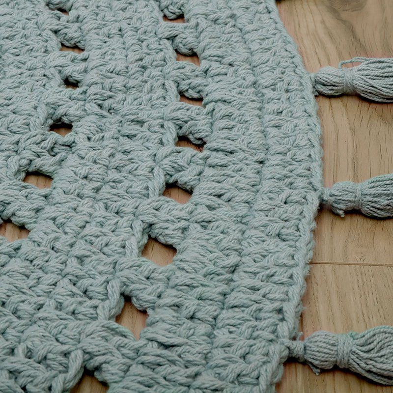 NILA VERT PALE crochet children's rug