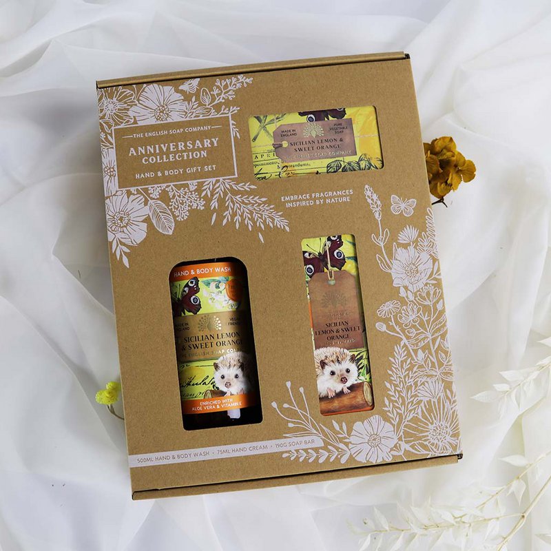 JABÓN INGLÉS C° Manos y Cuerpo - Set de Regalo - Limón y Naranja