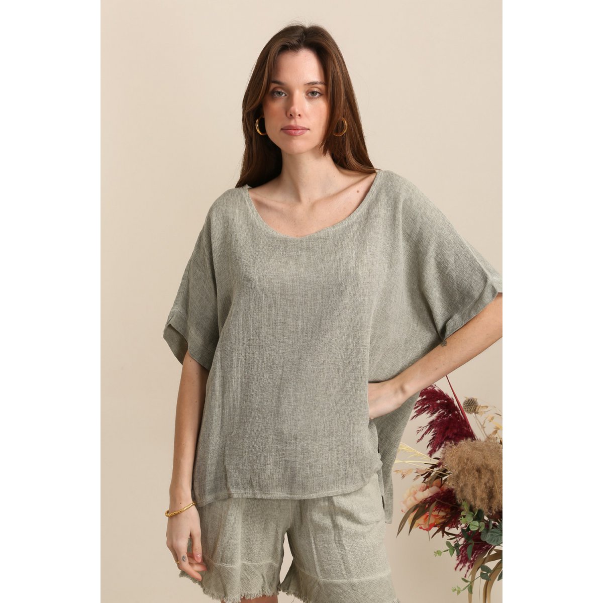 Linen blouse REF. 4649