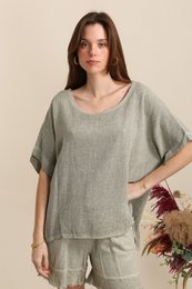Blusa in lino RIF. 4649