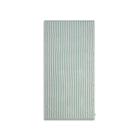 Strandtuch aus Baumwolle – Grün – Resort-Streifen – 135 x 65 cm