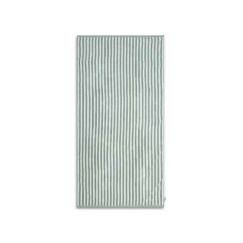 Strandtuch aus Baumwolle – Grün – Resort-Streifen – 135 x 65 cm