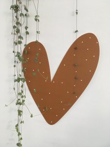 Muur hart bruin stip 40cm