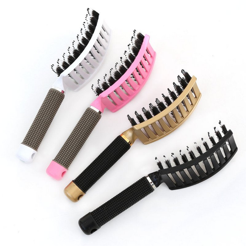 Anti-tangle hair brush pink