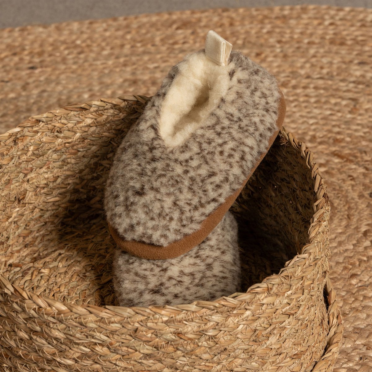 Pantofole in lana merino per bambini