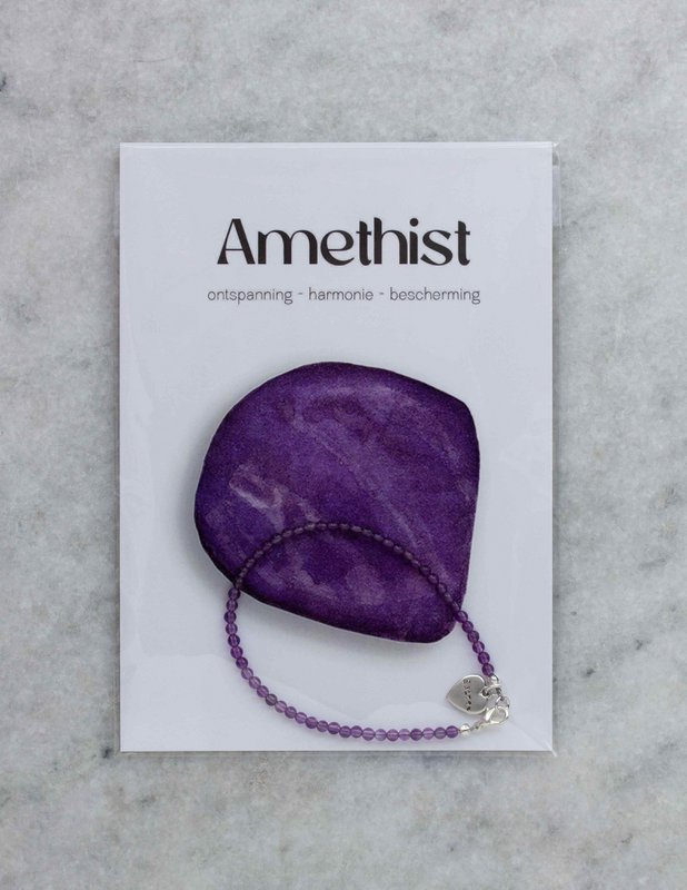 Pulsera de piedras preciosas de amatista