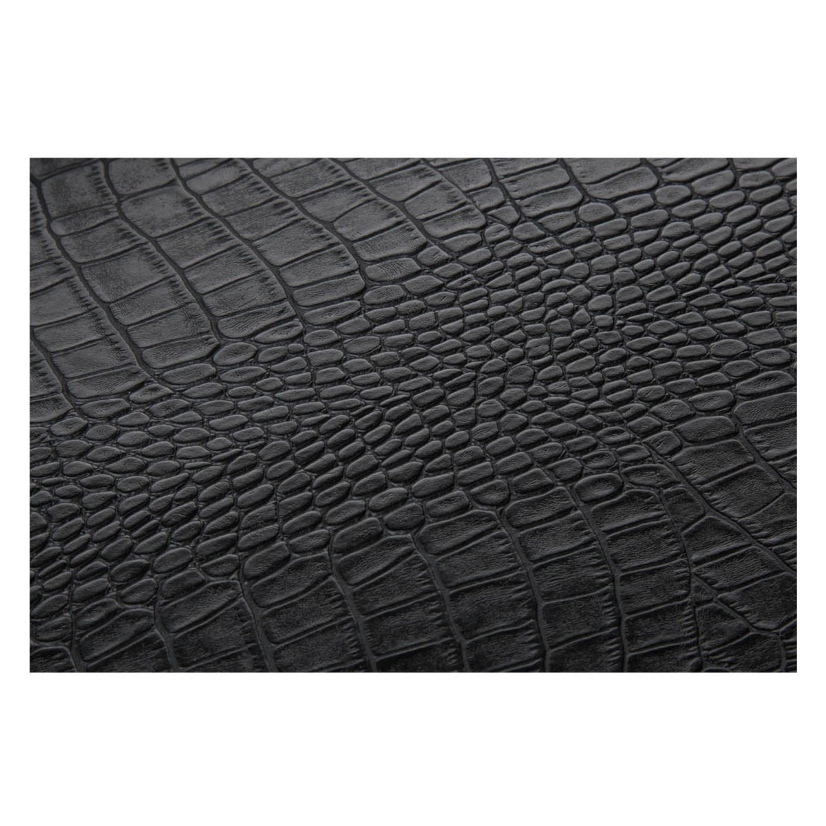 Plateau rectangulaire avec poignées en acier inoxydable noir crocodile