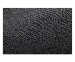 Plateau rectangulaire avec poignées en acier inoxydable noir crocodile