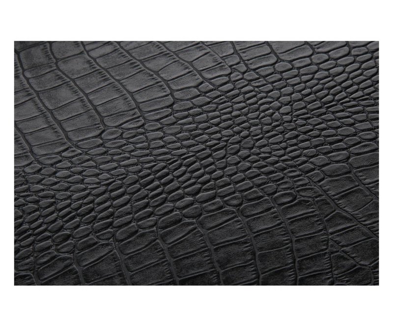 Plateau rectangulaire avec poignées en acier inoxydable noir crocodile