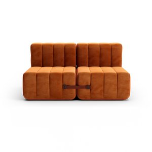 Curt-Set 4 - e.g. Flexible 2-seater - Barcelona - Russet - V3347/17 (Red)