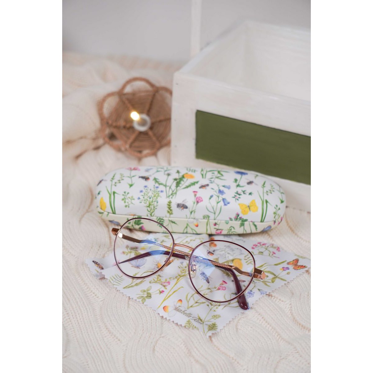 Glasses case Meadow 16x3,5 cm Isabelle Rose