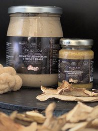 Porcini-svampe og hvid trøffelcreme