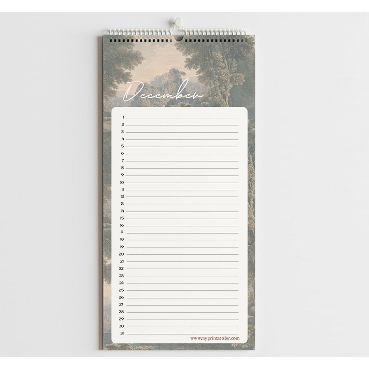 Birthday Calendar Signature Landscapes - Annet Weelink Design Landscapes - 14x29.7cm - Perpetual Calendar - Premium Paper