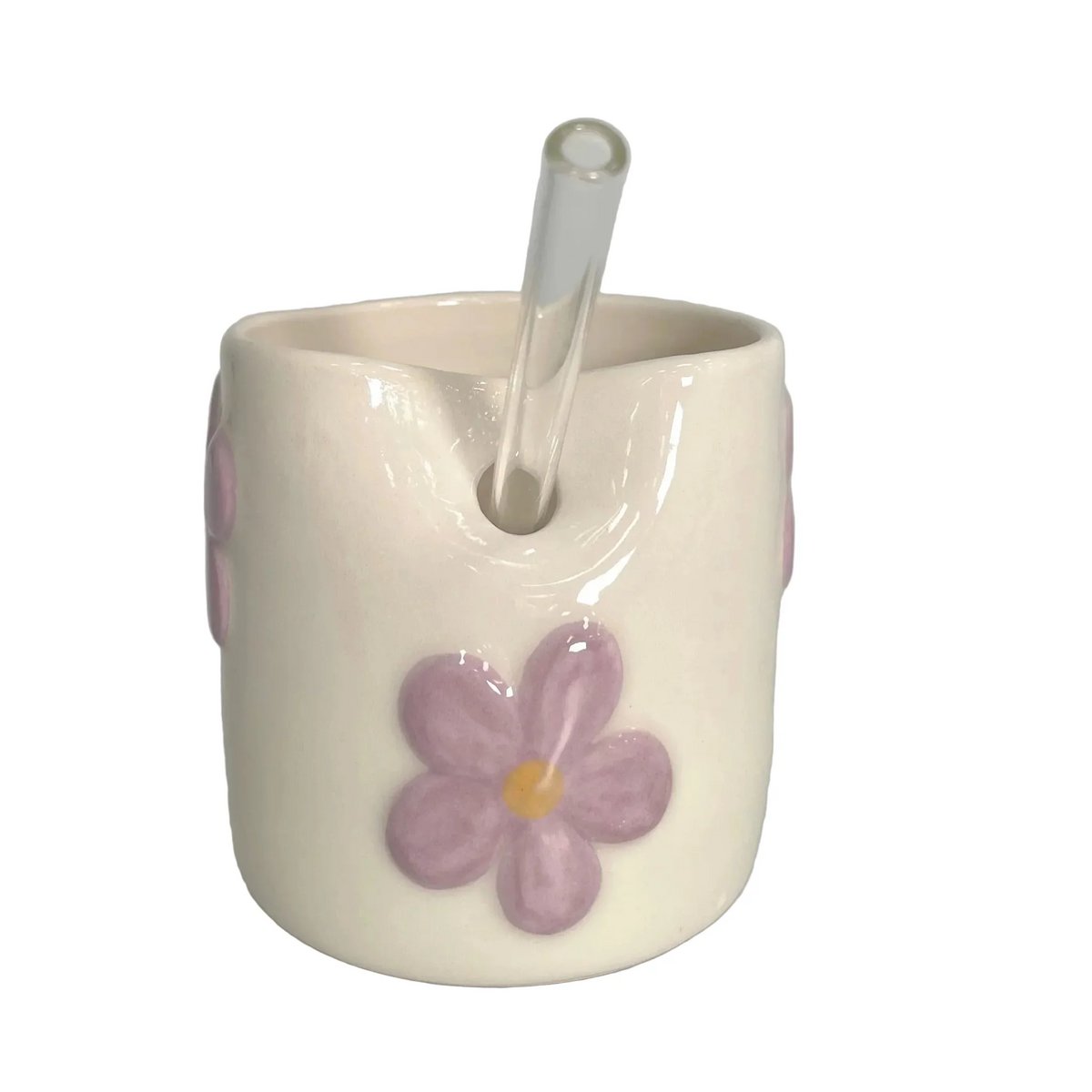 Blomma Ceramic Cup – Handmade Flower Relief – 240 ml