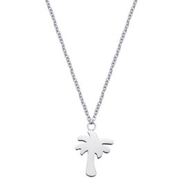Silver cross necklace with a delicate chain. The cross pendant features a simple, minimalist design that would complement a variety of outfits.