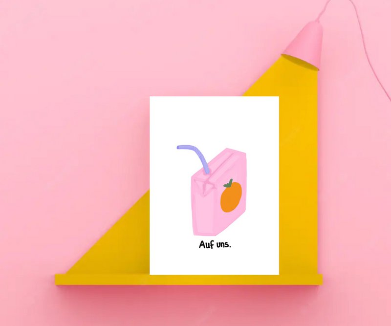 Postkarte " Auf uns "