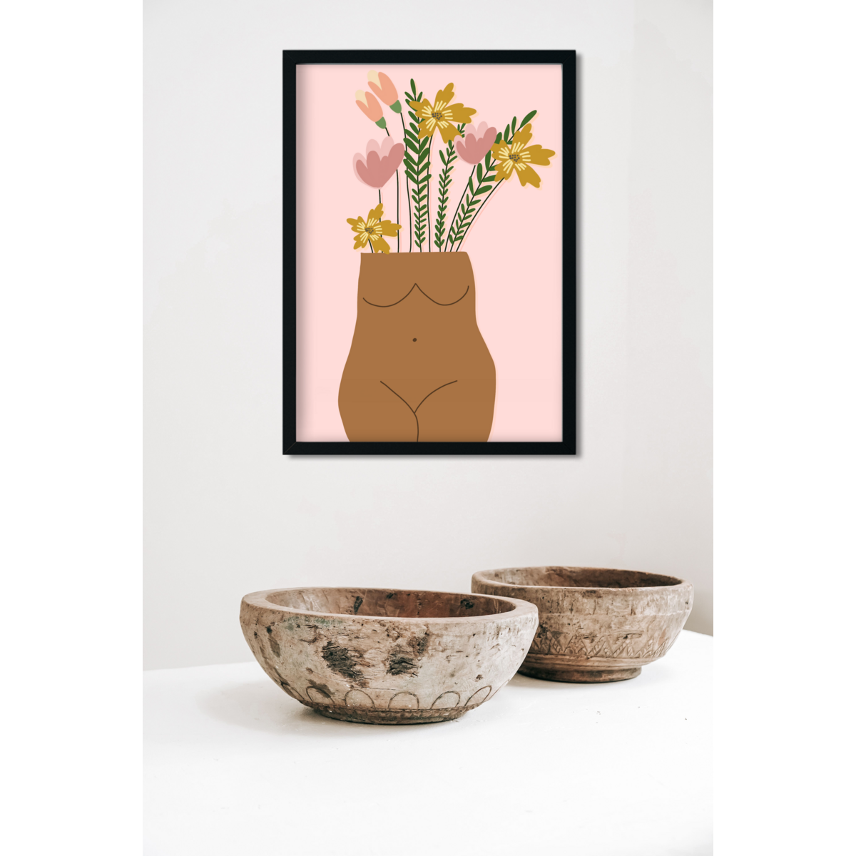 Print - Wildflowers female body