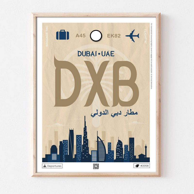Cartel de destino de Dubái