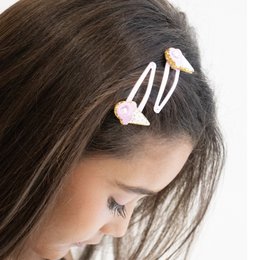 Duo Children's Premium Barrettes - Sparkle Petites Glaces D'amour