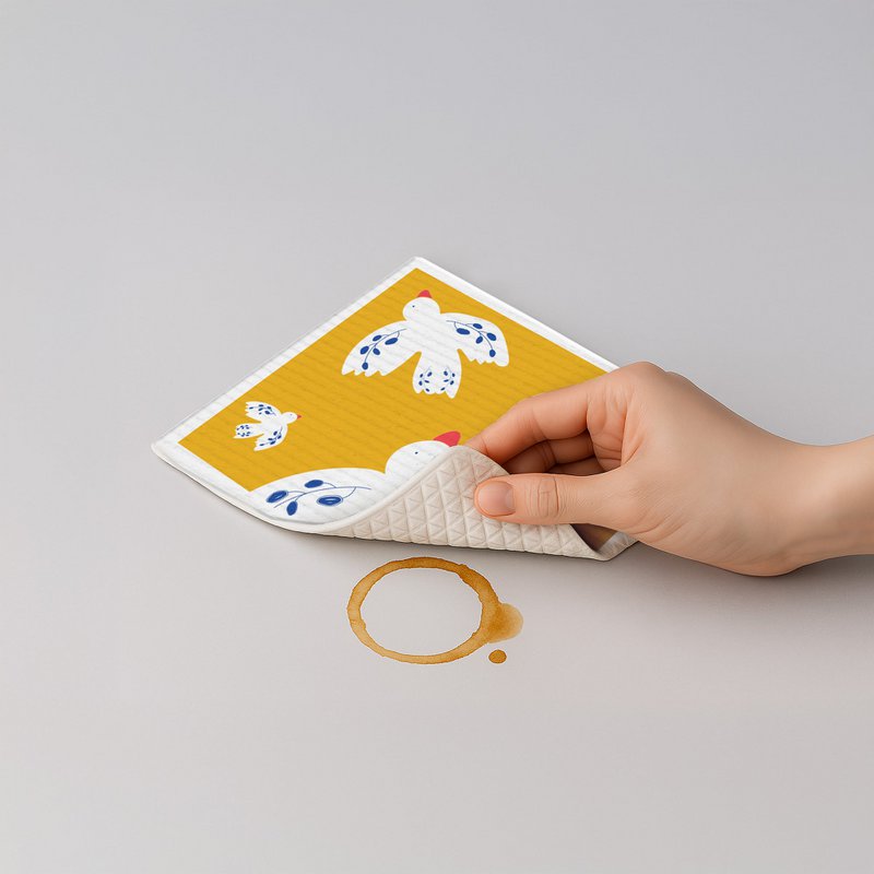 Schwammt cloth - birds - No. 1