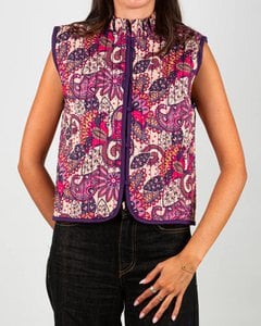 Pow women's purple sleeveless quilted vest