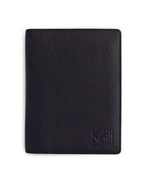 K0008AB | Porte-billet en cuir véritable pleine fleur, grain dollar. Mini fentes internes et passant pour stylo. Couleur noir Dimensions : 12 x 16 x 1 cm Conditionnement : sachet Tnt