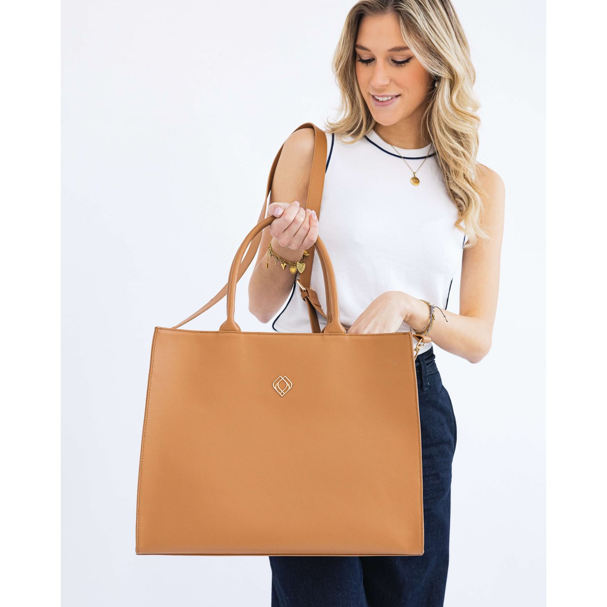 Shopper Urban Apple Leather Camel