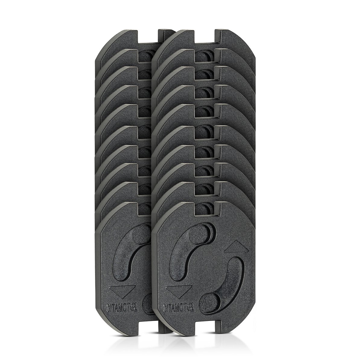 Socket protector, glueable, black, 20 pcs