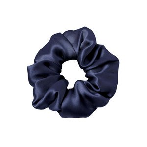 Zijden scrunchie - marineblauw