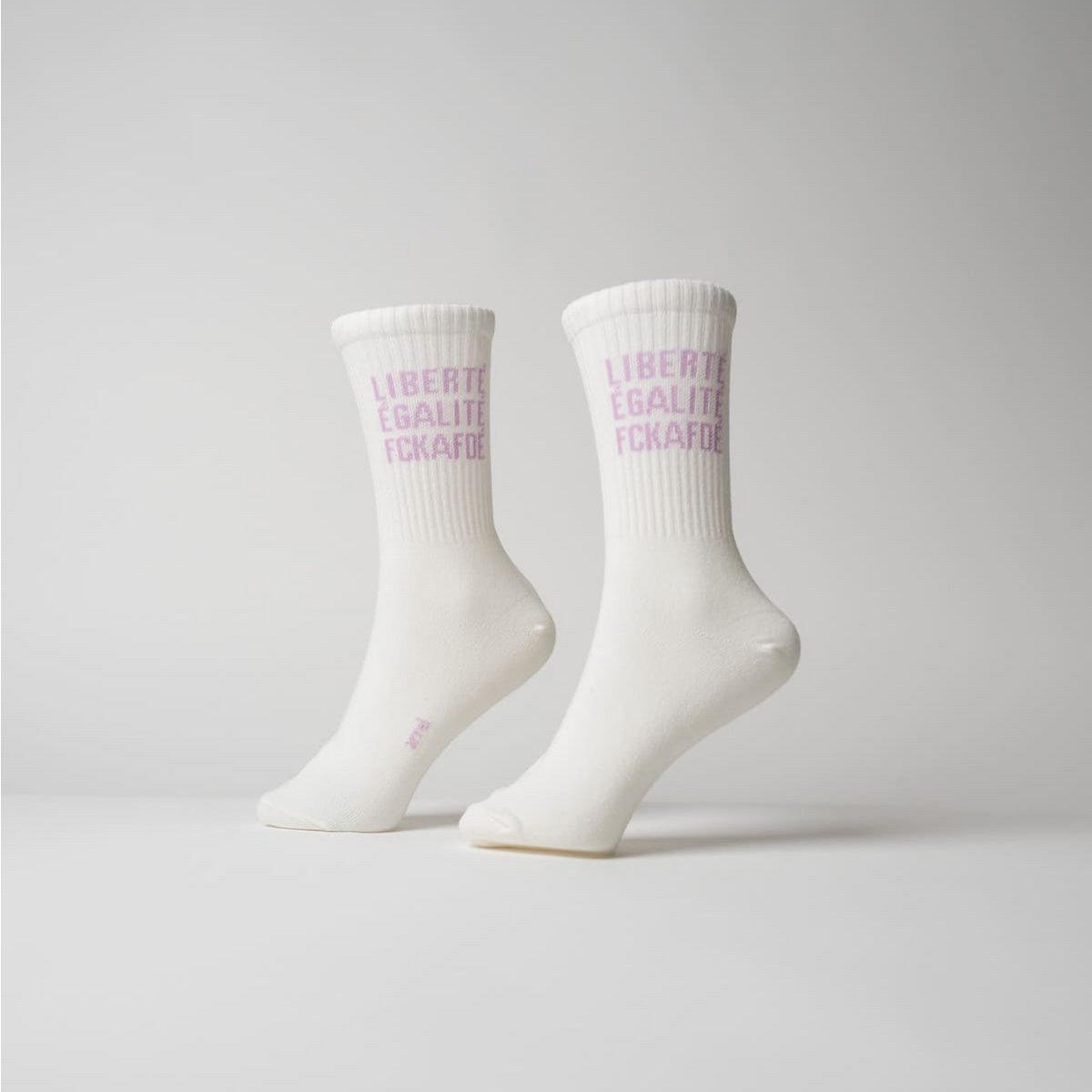 FCKAFDÉ Statement sokker - creme & lavendel