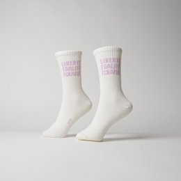 FCKAFDÉ Statement sokker - creme & lavendel