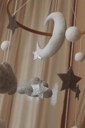 Handgemaakte Maan En Sterren Muziekmobiel - Boxmobiel - Baby mobile - mobile wickeltisch