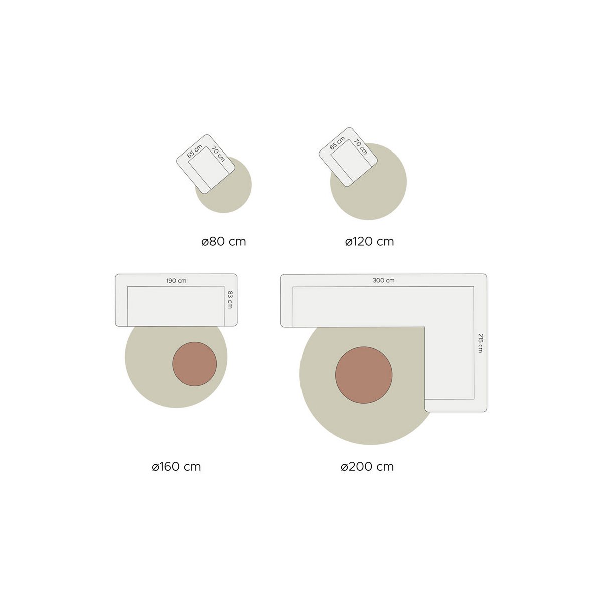 Tapis Velluto Choco - Rond ø160 cm