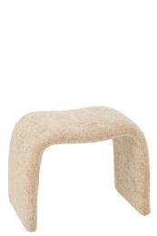 J-Line kruk N shape - textiel - beige