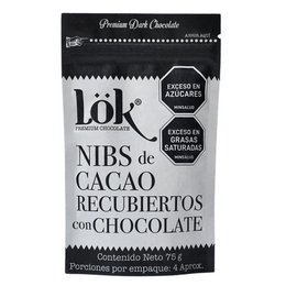 Cacao Nibs Covered with Dark Chocolate | 60% Cacao | 75g