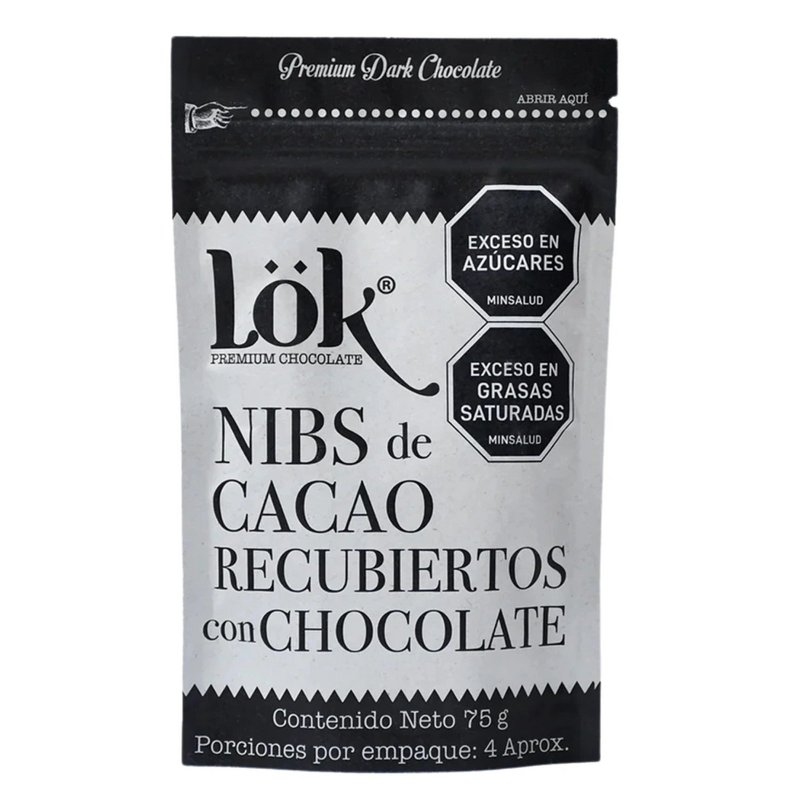Cacao Nibs Covered with Dark Chocolate | 60% Cacao | 75g