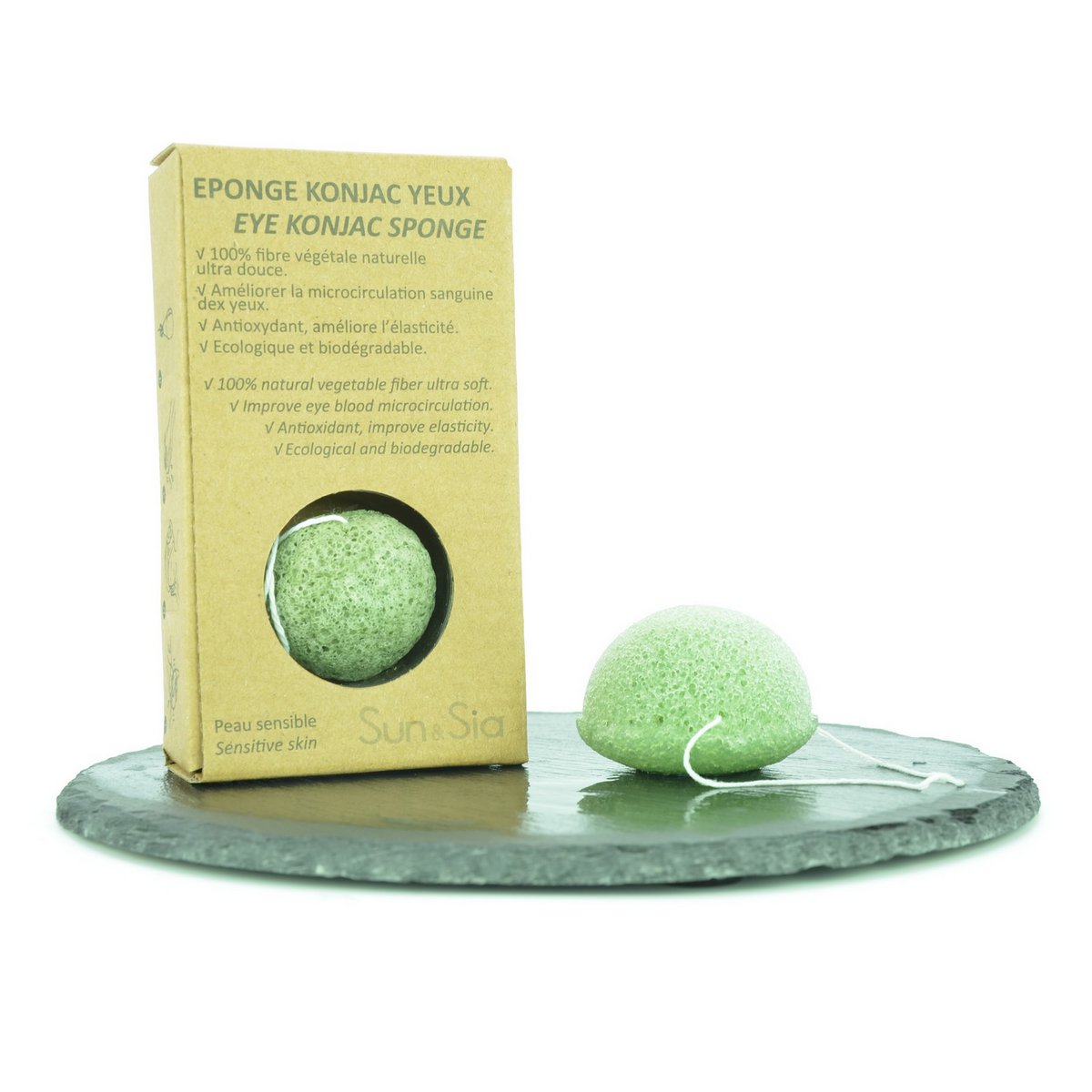 Spugna Konjac 100% naturale viso e corpo - In scatola | Diversi modelli tra cui scegliere