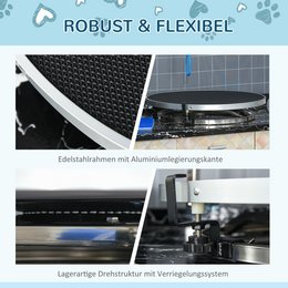 Trimming table for dogs, dog grooming table, foldable, pet grooming table with height-adjustable boom, slings, non-slip surface, shearing table up to 150 kg, 91.5 x 61.5 x 76 cm, black
